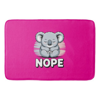 Tapis De Bain Cute Sleeping Koala “Nope” Funny Cartoon