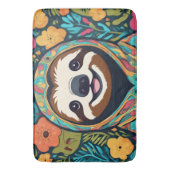 Tapis De Bain Cute sloth surrounded by flowers (devant Vertical)