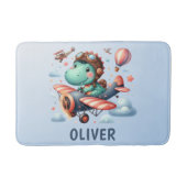 Tapis De Bain Cute Trex Dinosaur vole un avion de charme (Devant)