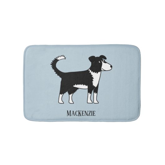 Tapis De Bain Cute Welsh Border Collie Chien (Devant)