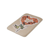 Tapis De Bain Cute Whimsical Orange fleur Rose Coeur (Angle)