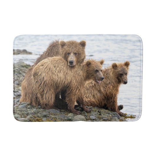 Tapis De Bain Cutest Baby Animals | Bear & Cubs (Devant)