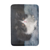 Tapis De Bain Cutest Baby Animals | Fluffy B&W Kitten (Devant (Vertical))