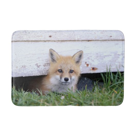 Tapis De Bain Cutest Baby Animals | Red Fox Kit Peeking (Devant)