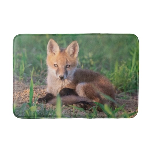 Tapis De Bain Cutest Baby Animals | Red Fox Kit Relaxing (Devant)