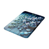 Tapis De Bain Cuve à bain bleu fleur (Angle)