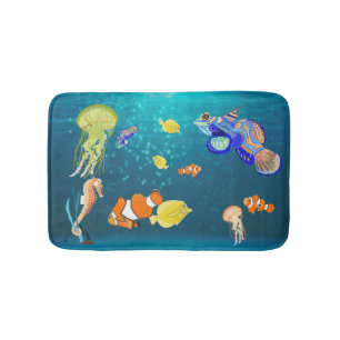 Tapis De Bain Cuve de poisson tropicale