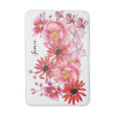 Tapis De Bain Cuve florale moderne personnalisée (Devant (Vertical))