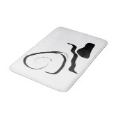 Tapis De Bain Cycle de rotation : noir et blanc Abstrait (Angle)