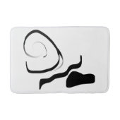 Tapis De Bain Cycle de rotation : noir et blanc Abstrait (Devant)