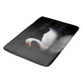 Tapis De Bain Cygne blanc sur noir (Angle)