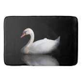 Tapis De Bain Cygne blanc sur noir (Devant)
