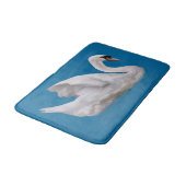 Tapis De Bain Cygne muet sur le bleu (Angle)