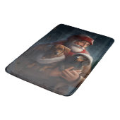 Tapis De Bain Dachshund Avec Noël Festif Du Père Noël (Angle)