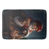 Tapis De Bain Dachshund Avec Noël Festif Du Père Noël (Devant)