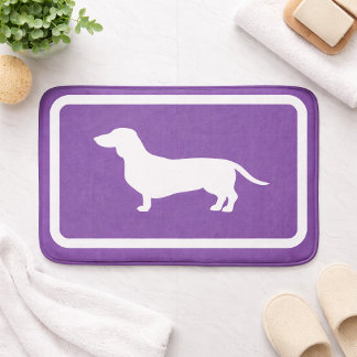 Tapis De Bain Dachshund Bain Mat Purple Doxie Salle de bain Tapi