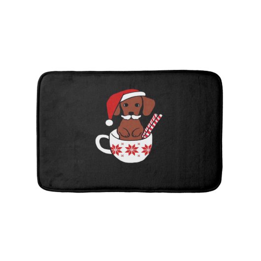 Tapis De Bain Dachshund Christmas Mustache Coffee Mug Classic T- (Devant)