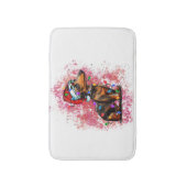 Tapis De Bain Dachshund de Noël (Devant (Vertical))