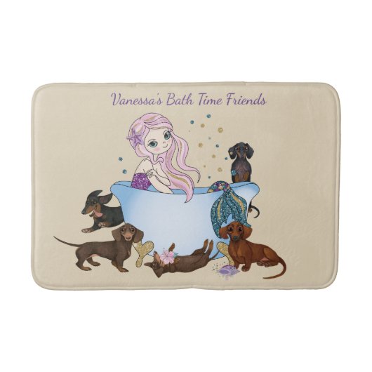 Tapis De Bain Dachshund Mermaid Mat (Devant)