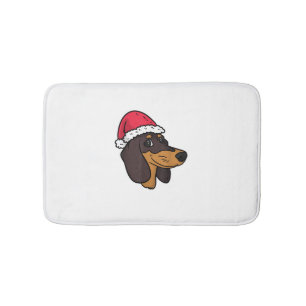 Tapis De Bain Dachshund Weiner Chien Père Noël Noël