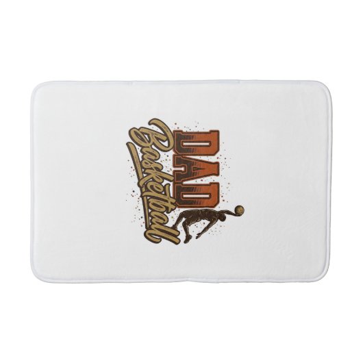 Tapis De Bain Dad Basketball Vintage Engraving Shirt Design_1 (Devant)