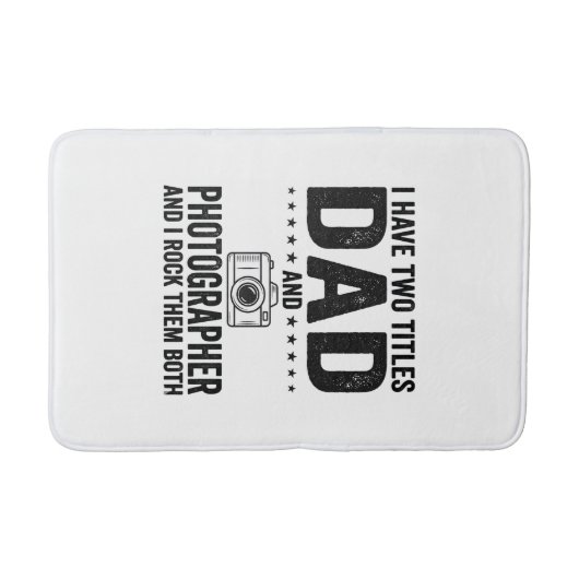 Tapis De Bain Dad Photographer Vintage Engraving Shirt Design_1 (Devant)