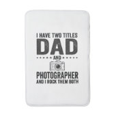 Tapis De Bain Dad Photographer Vintage Engraving Shirt Design_1 (Devant (Vertical))