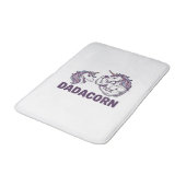 Tapis De Bain Dadacorn Funny Unicorn Dad Vector Shirt Design_1 (Angle)