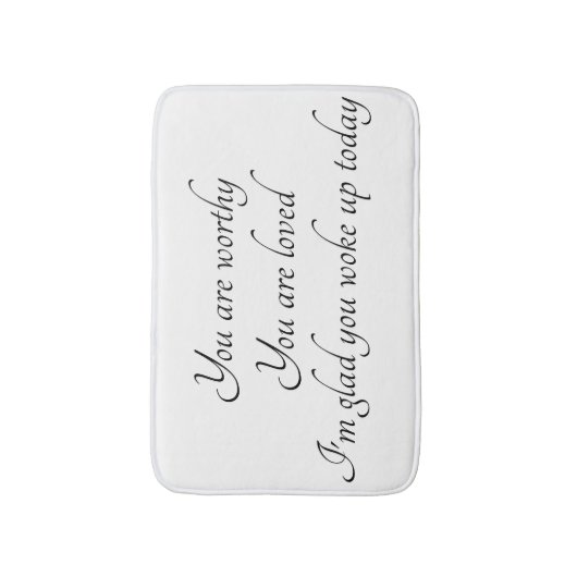 Tapis de bain "d'affirmation positive" (Devant (Vertical))