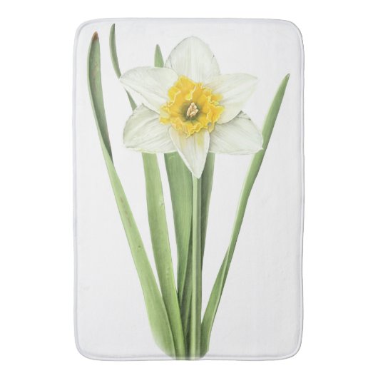 Tapis De Bain Daffodil Flower Botanical Art (devant Vertical)