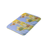 Tapis De Bain Daffodiques jaunes Daffodiques fleurs fleurs Mat d (Angle)