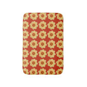 Tapis De Bain Dahlia jaune motif floral sur rouge (Devant (Vertical))