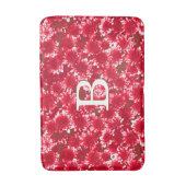 Tapis De Bain Dahlia Motif moderne, rouge foncé et blanc (Devant (Vertical))
