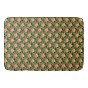 Tapis De Bain Dahlia rose et jaune