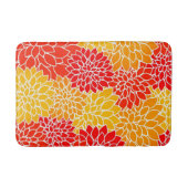 Tapis De Bain dahlias orange et rouge (Devant)