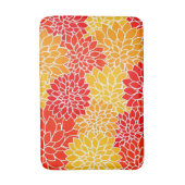 Tapis De Bain dahlias orange et rouge (Devant (Vertical))