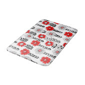 Tapis De Bain Daisy dooda en rouge et noir (Angle)
