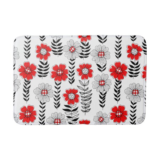 Tapis De Bain Daisy dooda en rouge et noir (Devant)