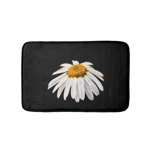 Tapis De Bain Daisy sur l'arrière - plan noir (Devant)