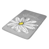 Tapis De Bain Daisy tendance avec gris et jaune (Angle)