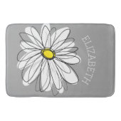 Tapis De Bain Daisy tendance avec gris et jaune (Devant)