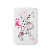 Tapis De Bain Dalmatien aux coeurs (Devant (Vertical))