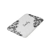 Tapis De Bain Damas Blanches Et Fils Noirs (Angle)