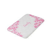 Tapis De Bain Damas Blanches Et Flacons Roses (Angle)