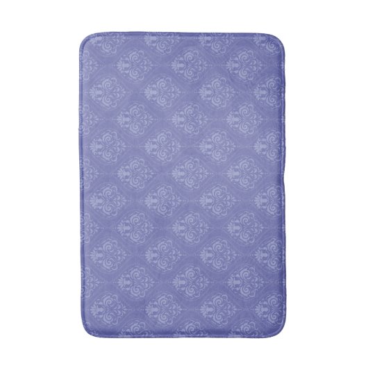 Tapis De Bain Damas bleu périphérique (Devant (Vertical))