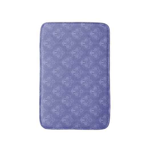 Tapis De Bain Damas bleu périphérique (Devant (Vertical))