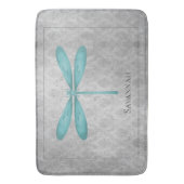 Tapis De Bain Damas de libellule turquoise (devant Vertical)