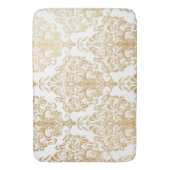 Tapis De Bain Damas de tourbillons d'or (devant Vertical)