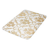 Tapis De Bain Damas de tourbillons d'or (Angle)