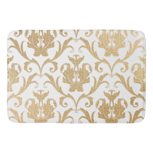 Tapis De Bain Damas de tourbillons d'or (Devant)
